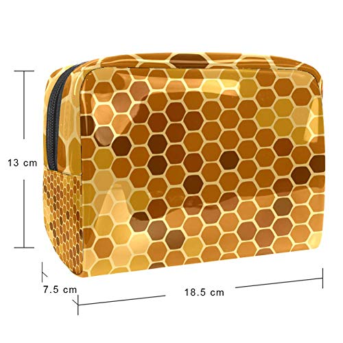 Miel PVC Cosméticos Bolsas Maquillaje Práctico Bolsa Organizador Cremallera Artículos de tocador Bolsa para Mujeres Viajes Baño