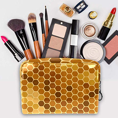Miel PVC Cosméticos Bolsas Maquillaje Práctico Bolsa Organizador Cremallera Artículos de tocador Bolsa para Mujeres Viajes Baño