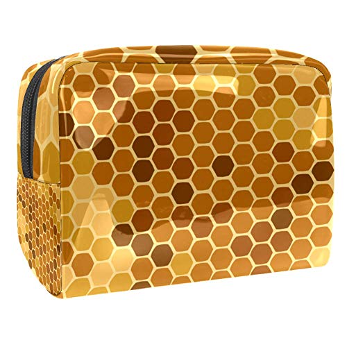 Miel PVC Cosméticos Bolsas Maquillaje Práctico Bolsa Organizador Cremallera Artículos de tocador Bolsa para Mujeres Viajes Baño