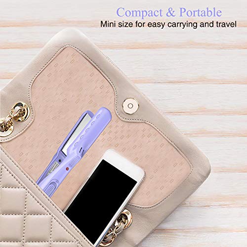 Milantia Plancha de Pelo Pequeña,Plancha de Pelo Profesional Calor Rápido 410 ℉ 210 ℃ Plancha de Pelo Rizadora Plancha Barba Cabello para los Hombres Mujer Niño