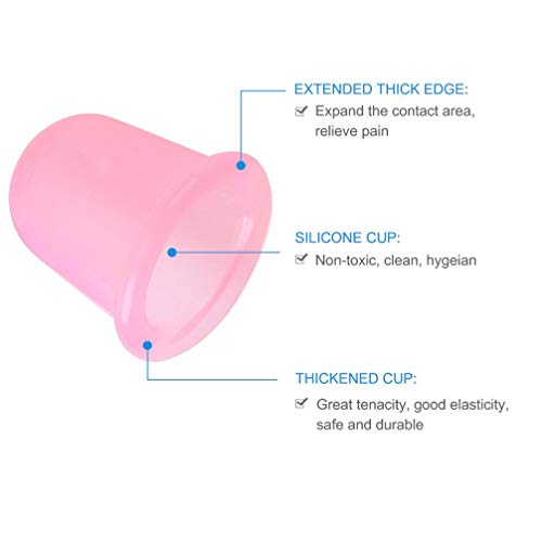 MILISTEN 7 Piezas Conjunto de Ventosas Taza de Ventosas de Silicona Cara Cuerpo Ventosas Masaje Cuidado de La Salud Herramienta de Belleza Dispositivo para Anti Celulitis Higroscópico Rosa
