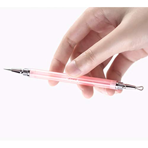 MILISTEN Aguja de Removedor de Espinillas Aguja de Acné Doble Extremo Herramienta de Extracción de Espinillas Herramienta de Limpieza de Nariz para Espinillas Espinillas Acné (Rosa)