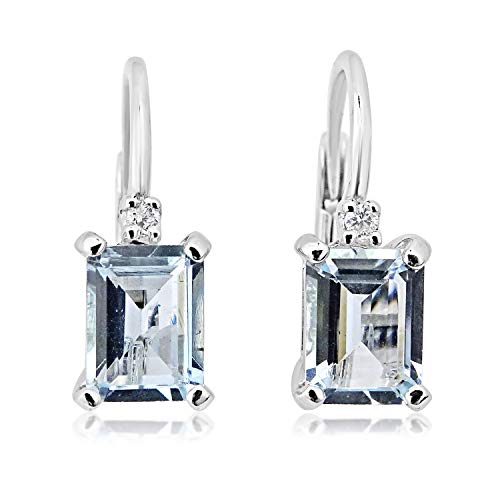 MILLE AMORI ∞ Pendientes Mujer Oro y Diamantes - Oro Blanco 9 Kt 375 ∞ Diamantes 0.04 Kt - Florence