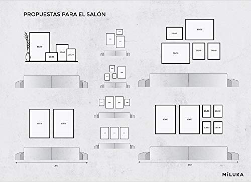 MILUKA Láminas para enmarcar colección Coordinates (Láminas Ciudades - Viajes) | Barcelona | Tamaño 20x30cm