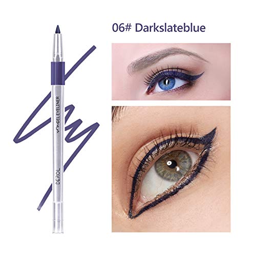 Mimore Professional Eyeliner Lápiz delineador de ojos automático impermeable suave, Stay All Day Impermeable A prueba de manchas (ébano negro)