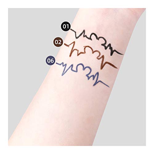 Mimore Professional Eyeliner Lápiz delineador de ojos automático impermeable suave, Stay All Day Impermeable A prueba de manchas (ébano negro)