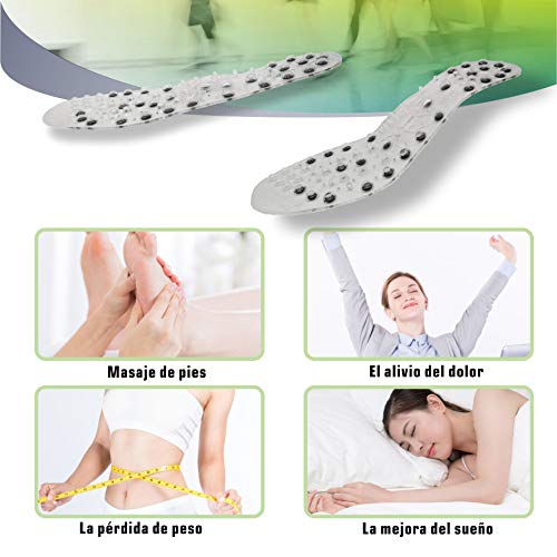 MINAZUKI terapia magnética masaje plantilla, salud transpirable zapatillas de zapato de acupresión pie, relajar los músculos, mejorar la circulación sanguínea