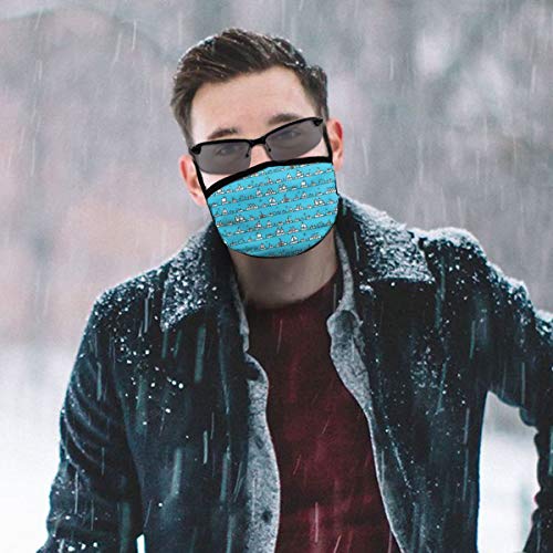 Mini bandana de pesca reutilizable, color me en tela, unisex, lavable, transpirable, protección bucal al aire libre, protección para adultos y niños