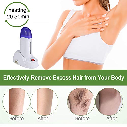 Mini calentador de cera depilatorio, 3 tipos cartucho portatil depilatorio de cera calentador mas caliente, Depilación corporal depilación máquina(Single Waxing Heaters)