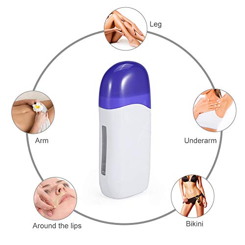 Mini calentador de cera depilatorio, 3 tipos cartucho portatil depilatorio de cera calentador mas caliente, Depilación corporal depilación máquina(Single Waxing Heaters)