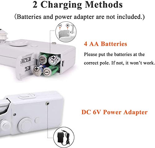 Mini Máquina de Coser Portátil Herramienta Manual Portátil Herramienta de Puntada Rápida para Tela, Ropa o Tela de Niños