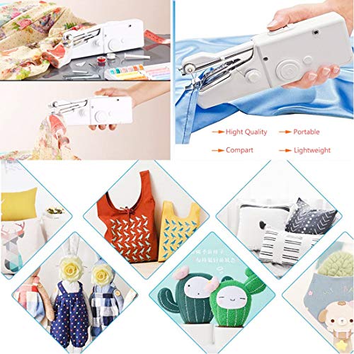 Mini Máquina de Coser Portátil Herramienta Manual Portátil Herramienta de Puntada Rápida para Tela, Ropa o Tela de Niños