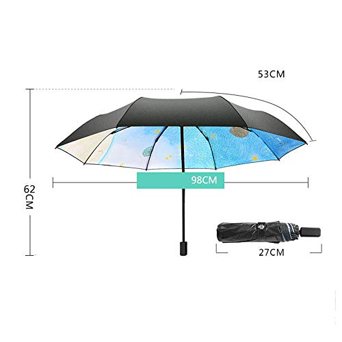 Mini Paraguas Pequeño del Sol,Paraguas de Viaje Portátil Resistente Anti UV Plegable,para Actividades al Aire Libre - Adultos y Niños