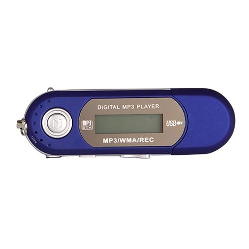 Mini Reproductor MP3 Azul 8GB FM Radio Grabadora De Voz Player