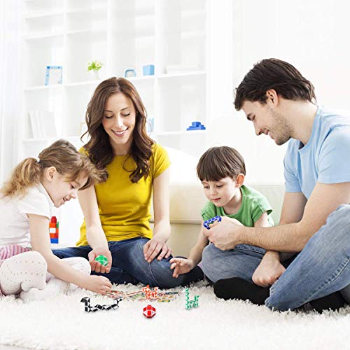 Mini Serpiente de Cubo de 24 Bloques,12 Pack Rompecabezas de Serpiente Magico Cubos de Serpiente de Plástico para niños Desarrollo de Inteligencia Favor de Fiesta Muticolor