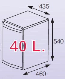 Minibar 40 litros Silencioso (0 dB)