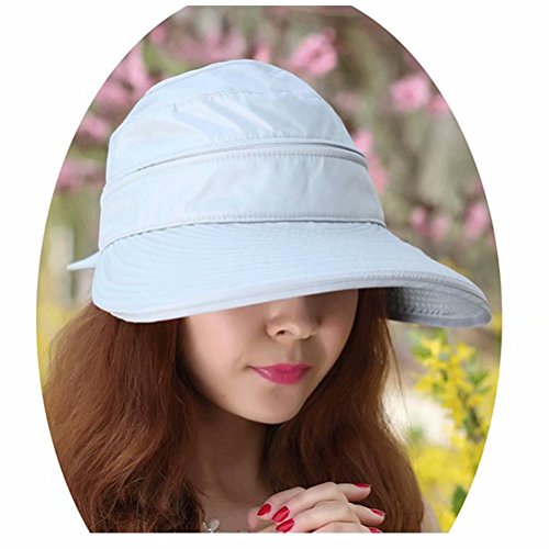Minions Boutique Sombrero de visera para mujer, protección UV, para playa, pesca, sol y viseras anti-UV, mujer, gris