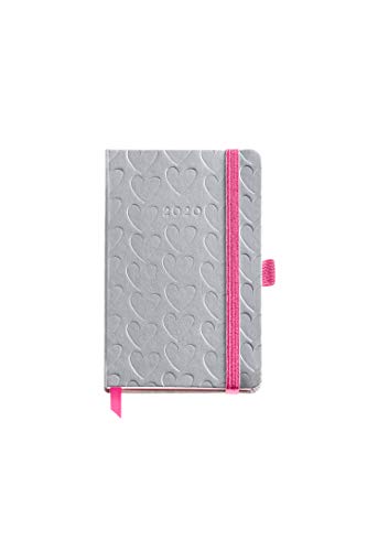 Miquelrius 31521 - Agenda 2020, Día Página (90 x 140 mm), de bolsillo, Agatha Ruiz de La Prada Corazones, Castellano
