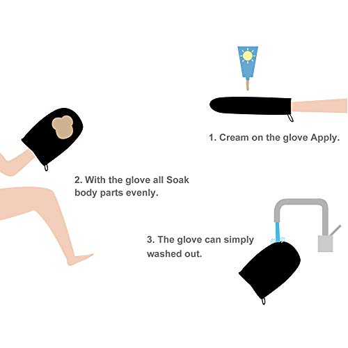 Mirrwin Aplicador de Guantes de Bronceado para Autobronceador Aplicadores de Loción para Aplicadores de Bronceado de la Cara Guantes de Bronceado Ldeal para un Baño o Aplicar Loción Autobronceadora