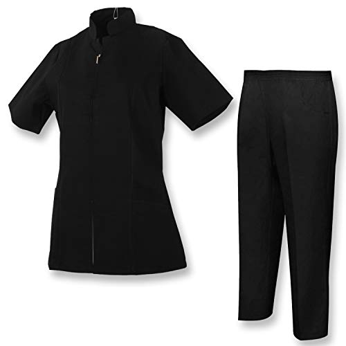 uniforme de trabajo de cuerpo cruzado Proluxe empleado de SPA Bata de trabajo para peluquero 7 colores 2 unidades profesional sanitario o masajista 
