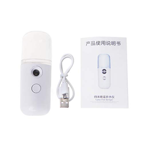 MiSha Dispositivo USB portátil Recargable Nano humidificador nebulizador de Niebla vaporizador Facial Belleza Dispositivo, Nano Aerosol Instrumento hidratante