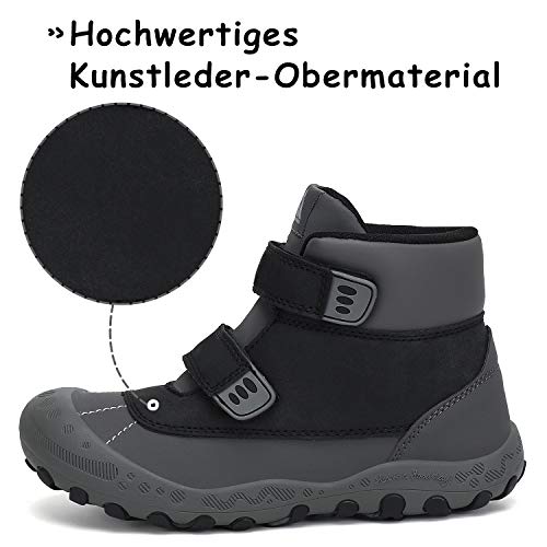 Mishansha Zapatillas de Montaña Niños Antideslizante Transpirable Zapatos de Trekking Niño Niña Calzado Senderismo Negro Gr.24