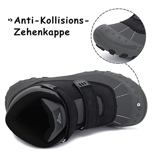 Mishansha Zapatillas de Montaña Niños Antideslizante Transpirable Zapatos de Trekking Niño Niña Calzado Senderismo Negro Gr.24