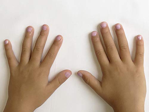 Miss Nella BUTTERFLY WINGS- Esmalte púrpura especial para uñas con brillos para niños, fórmula despegable, a base de agua y sin olor