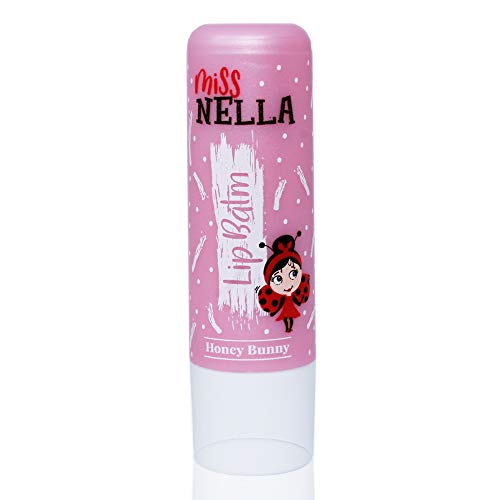 Miss Nella HONEY BUNNY Hypoallergenic children Lip Balm, Non Toxic Make Up for kids, perfect for those with sensitive skin.