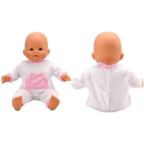 Miunana Accesorios: 1x Ropa +1x Mochila + 1x Vajilla + 2X Pañales + 2X Baberos para 14-18 Pulgadas Muñecas Baby Doll Baby Alive (Ropa + Accesorios + Mochila)