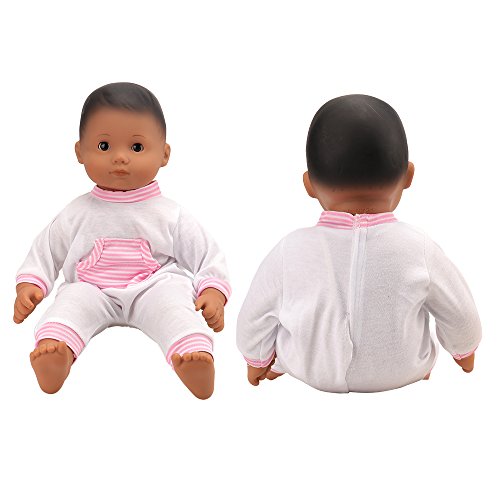 Miunana Accesorios: 1x Ropa +1x Mochila + 1x Vajilla + 2X Pañales + 2X Baberos para 14-18 Pulgadas Muñecas Baby Doll Baby Alive (Ropa + Accesorios + Mochila)