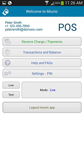Miunic POS - Acepta pagos con tarjeta de crédito con tu teléfono móvil android - App for Stripe - Terminal Punto de Venta TPV