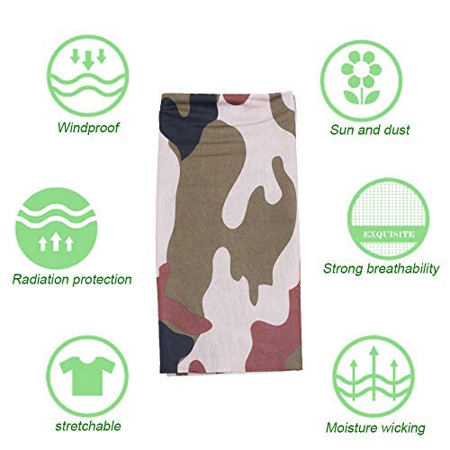 MIZOMOR 6pcs Bandana Multifuncional Arnés Elástico y Resistente a la contaminación como Diademas Bufanda Pañuelos Cintaspara Yoga Ciclismo Fitness Correr Tenis