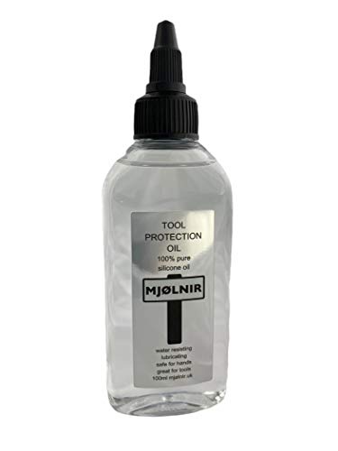 Mjolnir Aceite de silicona puro para herramientas 100 ml – 100% aceite de silicona sin aditivos – Ideal para herramientas seguras para manos – También se utiliza para acrílico vertir arte