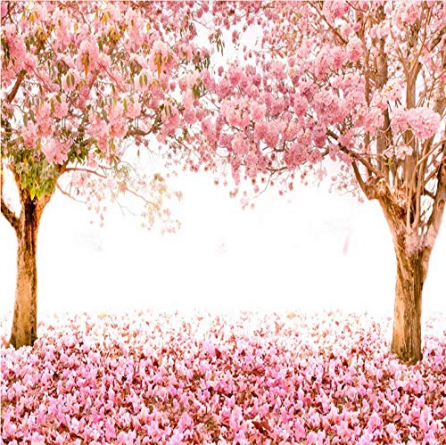 Mkkwp Papel Tapiz Fotográfico Estéreo 3D Romántico Cálido Cerezo Boulevard Murales Telón De Fondo Papel Tapiz Mural Personalizado-140x100cm