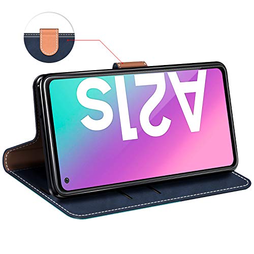 MOBESV Funda para Samsung Galaxy A21s, Funda Libro Samsung A21s, Funda Móvil Samsung Galaxy A21s Magnético Carcasa para Samsung Galaxy A21s Funda con Tapa, Azul