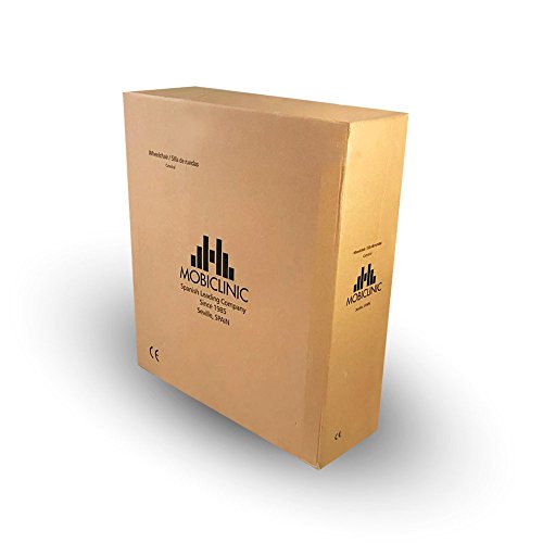 Mobiclinic, modelo Catedral, Silla de ruedas plegable, ortopédica, para minusválidos, manual, freno en manetas, reposapiés y reposabrazos extraíbles, color Negro, asiento, ultraligera