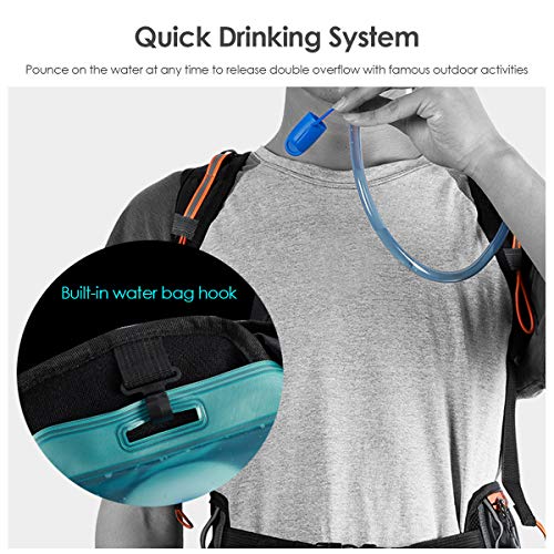 Mochila de Bicicleta Ligera de 10L Mochila de Ciclismo Transpirable Bolsas secas Impermeables Correr Plegable Mochilas Unisex para Ciclismo Senderismo Camping (Orange)