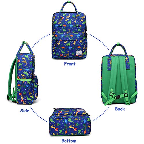 Mochila Infantil, Kasgo Mochila Preescolar Lindo de Kindergarten Mochila Escolar Niños con Correa Pecho Dinosaurio