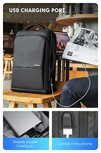Mochila para portátil de Negocios MARK RYDEN 3 en 1 Bolso Bandolera a Prueba de Agua para Hombres y Mujeres con Puerto USB Apto para computadora portátil de 15.6 Pulgadas