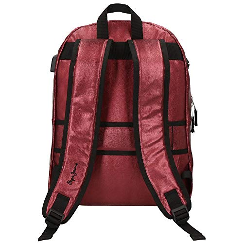 Mochila Pepe Jeans April para Portátil 15,6" Adaptable Burdeos