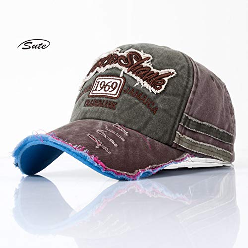 Moda Antigua Gorra de béisbol gastada 1969 bordeando su Sombrero para el Sol par Sombrero para el Sol