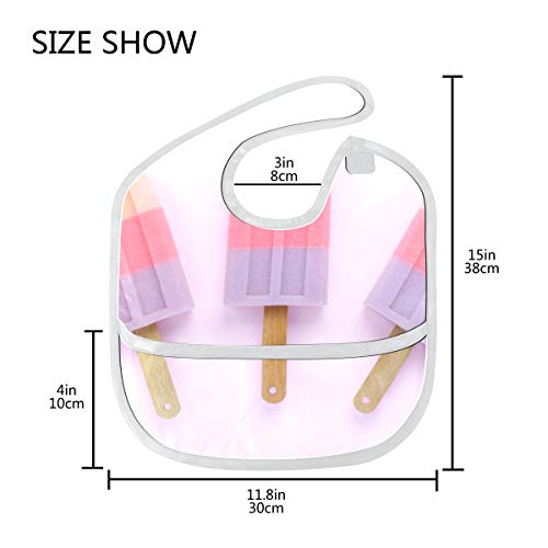 Moda Helado Chica de verano Amor Personalizada Suave impermeable lavable resistente a las manchas al olor al bebé babear babear babear eructar paños para bebés en general para niños de 6 a 24 meses