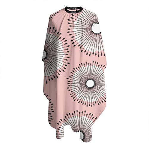 Moderno patrón de flores de diente de león profesional, delantal de corte de pelo de poliéster para peluquería, peluquería y peluquería para hombres y mujeres, 55 x 66 pulgadas