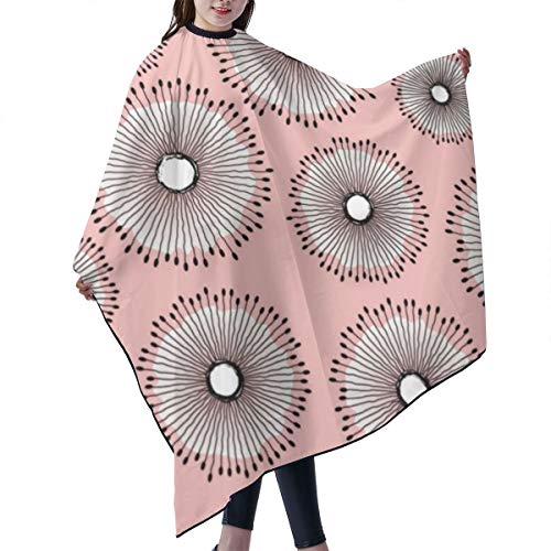 Moderno patrón de flores de diente de león profesional, delantal de corte de pelo de poliéster para peluquería, peluquería y peluquería para hombres y mujeres, 55 x 66 pulgadas