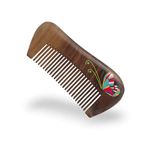 Modolady-comb Peine Peine de Madera sándalo Peine Peine de Madera Hecho a manopeine De Madera Pintada Madera Natural Bicolor Peine De Madera Masaje Peine De Madera