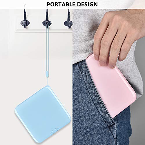 MOFAJIANG Caja de Almacenamiento de mascarillas,Caja para Guardar Mascarillas Portátil Con Cuerda de Silicona,Funda para mascarillas de Almacenamiento de Plástico contra el Polvo y la Suciedad 3PCS