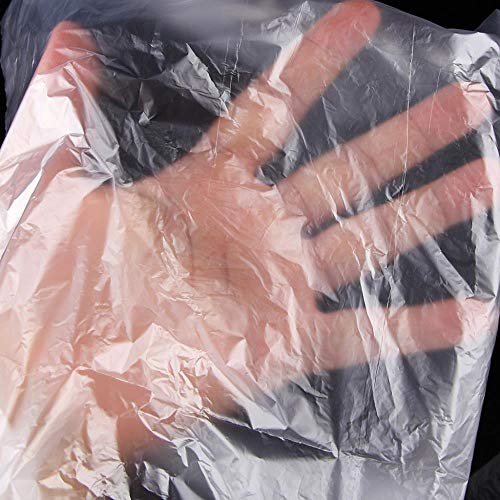 Moin 100 piezas por paquete desechables para teñir el cabello, capa de polietileno resistente, envolvente, corte de pelo, aceite emu, delantal de peluquería, 130 x 92 cm
