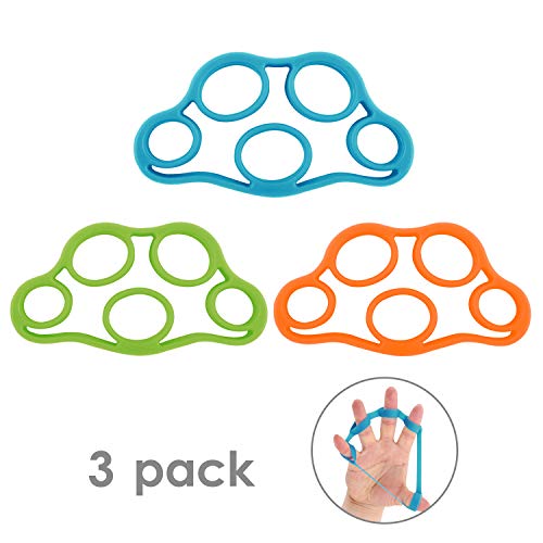 MoKo Pelota Ejercicio Mano, Ejercitador de Dedos y Fortalecedor de Manos para El Entrenamiento de Fuerza Thera-Band, Reflexología del Estrés, Alivio y Terapia del Dolor Muscular, Colorido