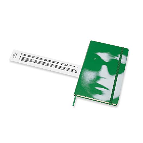 Moleskine - Cuaderno Bob Dylan Edición Limitada, Tapa Dura, Goma Elástica y Páginas con Rayas, Color Verde, Tamaño Grande 13 x 21 cm, 240 Páginas (EDITION LIMITEE)